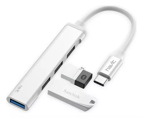 MULTIPUERTOS TIPO C A USB  4 EN 1 HAVIT HB41